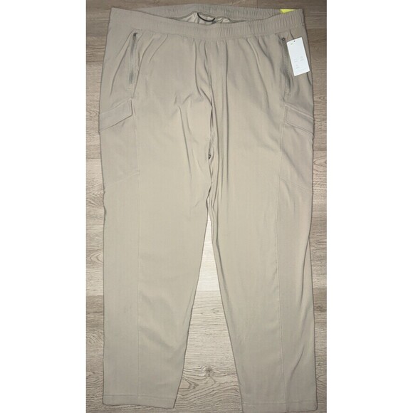 All in Motion Men's Khaki Cargo Jogger Pants Water Resistant Stretch Size XXL - Picture 2 of 7